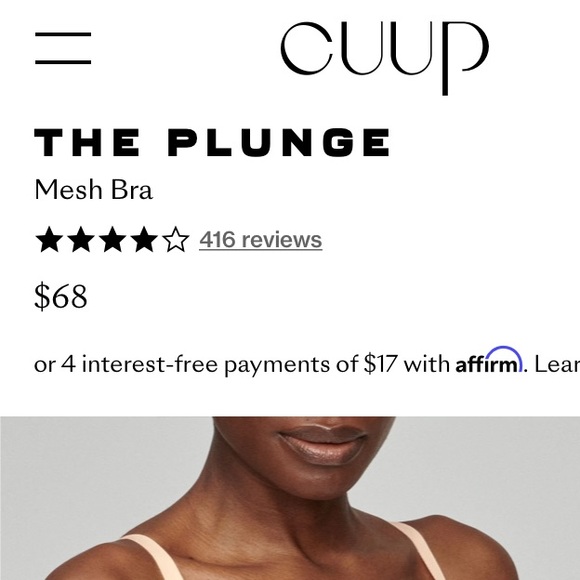 Cuup Mesh Plunge Bra in Blush - Picture 10 of 10